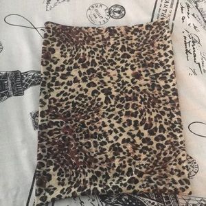 cheetah print cropped tube top